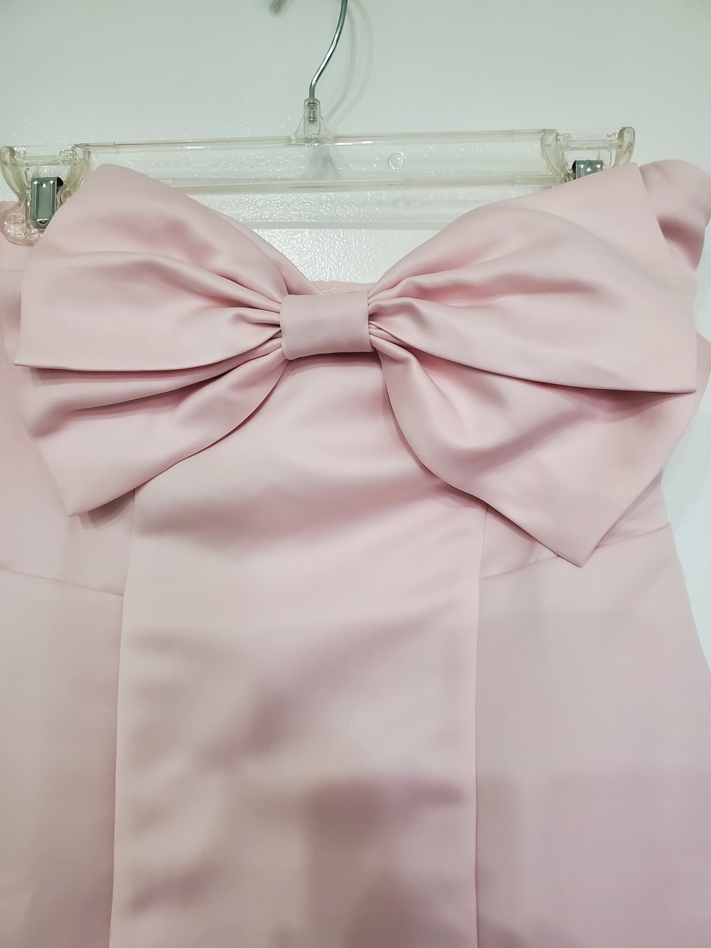 Princess Polly Strapless Light Pink Bow Mini Dress Size 2, 4,8 Or Size 12 - Picture 3 of 7